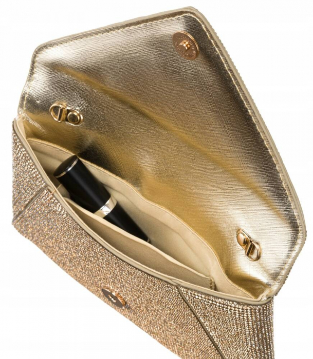 Geantă clutch de damă elegantă pe lant - Peterson PTR-PTN XS101-8702 GOLD [5]