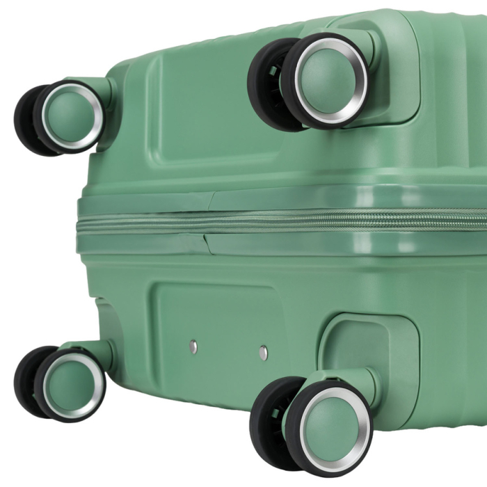 Valiză de călătorie medie verde cu mâner telescopic și roți pivotante - Peterson PTR-PTN PP-09-W-M-1495 G [8]