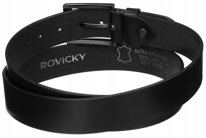 Curea barbati din piele naturala Rovicky R-FR-001 BL [4]