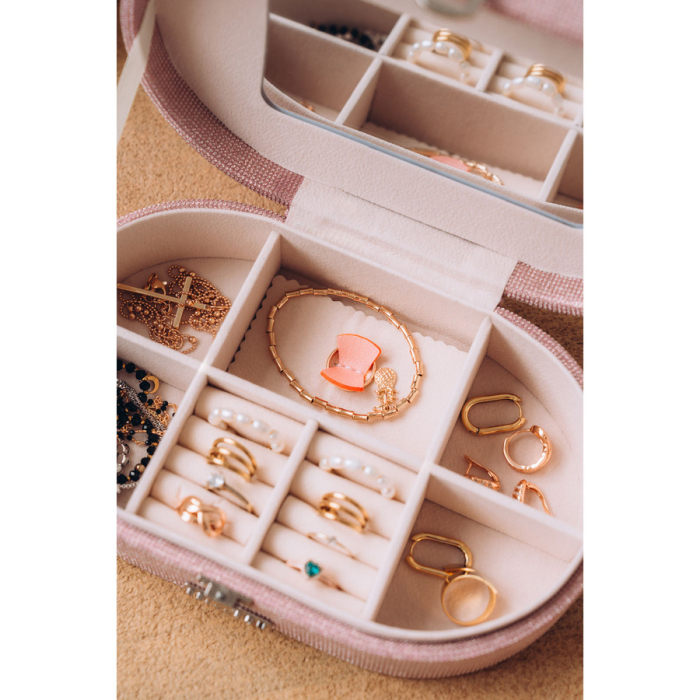 Cutie de bijuterii de culoarea somonului cu închidere cu zăvor - Peterson PTR-PTN SZK-12-5981 ROSE [7]