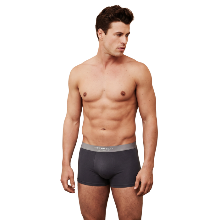 Boxeri bărbătești din bumbac, set de 3 perechi, negru - gri XL - Peterson PTR-PTN MY-3-B01XL-BL-DG [9]