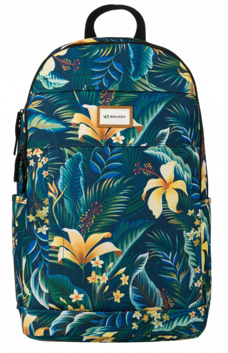 Rucsac clasic de damă din poliester cu model de plante - Rovicky PTR-R-PST-9336 09 [2]