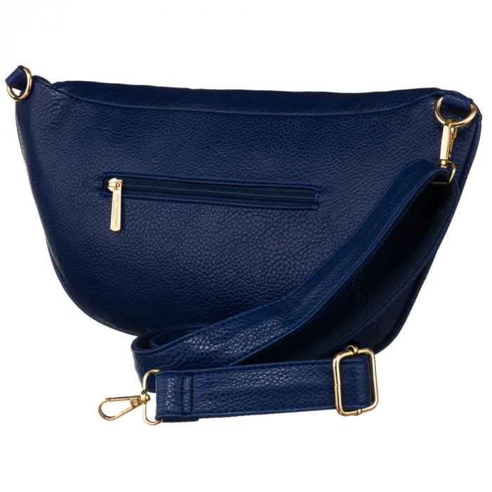 Borsetă mare de damă bleumarin, geantă crossbody din piele ecologică, Peterson PTR-PTN SSY-3-F19 NAVY [5]