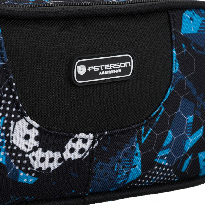 Penar școlar cu două compartimente, cu model de fotbal - Peterson PTR-PTN MOTYLEK-5110 B10 [4]