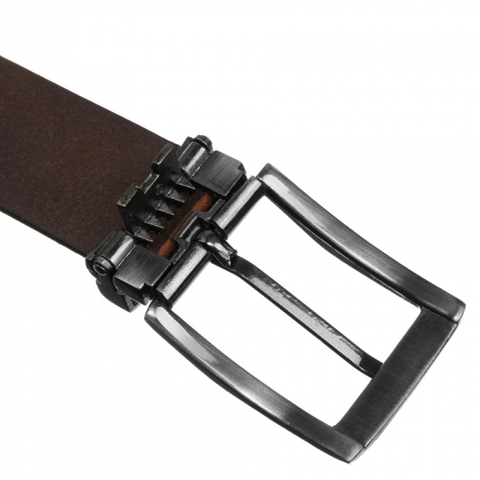 Curea bărbătească lată din piele naturală cu cataramă clasică - Peterson PTR-PTN LTP-TEX-85 BR [6]