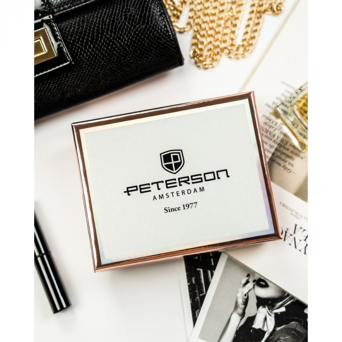 Portofel elegant de damă, maro, din piele ecologică, cu sistem RFID - Peterson PTR-PTN 009-HF-1527 CAME [9]