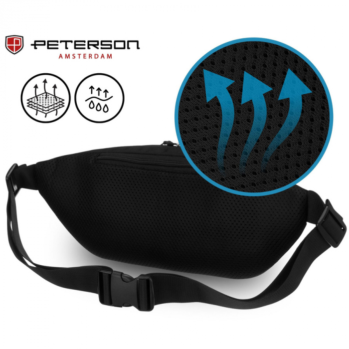 Geantă sport tip borseta neagră din poliester - Peterson PTR-PTN SWY-01-8436 BLAC [3]