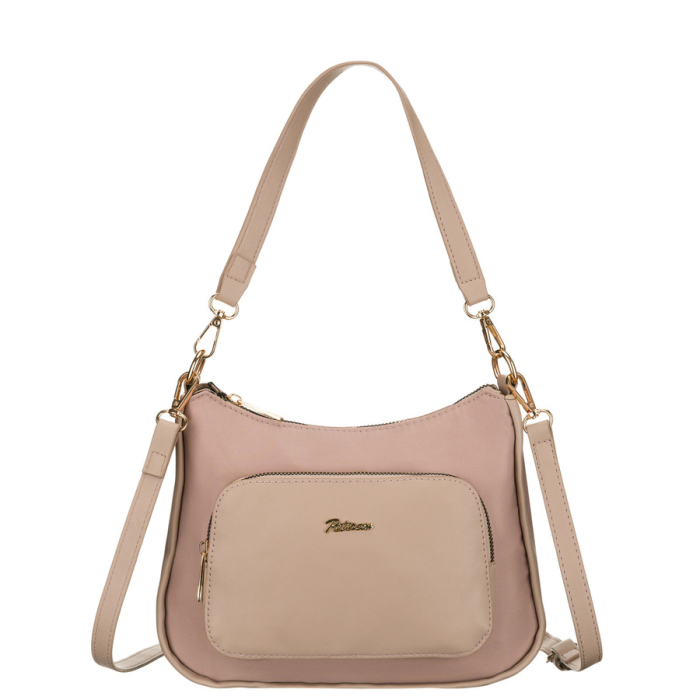 Geantă de damă urbană, din nailon roz, cu închidere cu fermoar - Peterson PTR-PTN JN-16-0399 PINK [4]