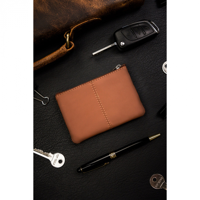Husa pentru chei din piele de culoare maro deschis PTR-34800-ACL-1190 TAN&F [3]