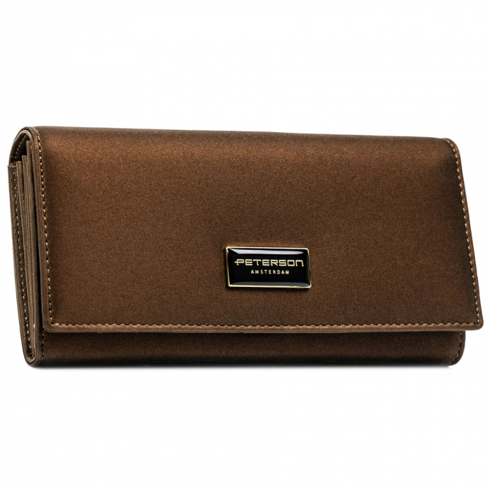 Portofel din piele pentru femei Peterson PTR-PTN PS122-HNL BROWN [2]
