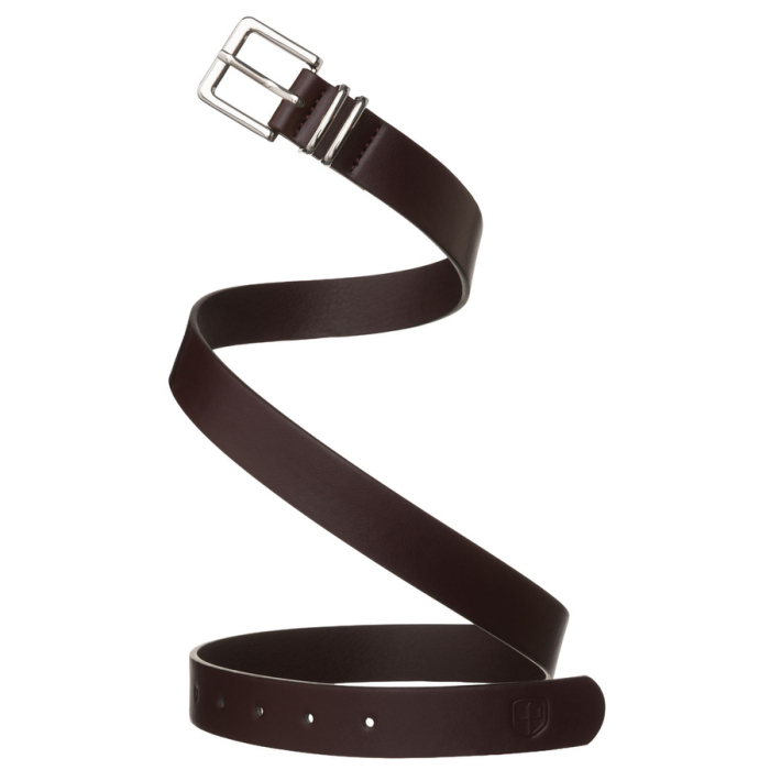 Curea de damă îngustă, maro închis, din piele ecologică, cu cataramă argintie - Peterson PTR-PTN STU-19S1 [6]