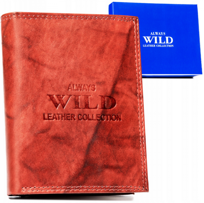 Portofel barbati din piele naturala Always Wild PTR-AW-N4-MAL-0332 R.BRO [13]