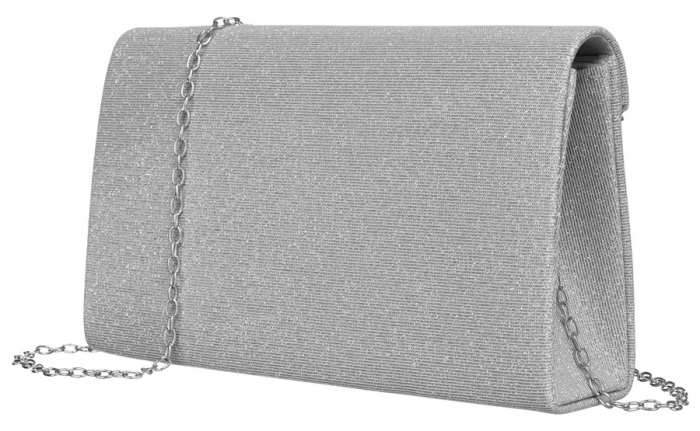 Geantă clutch damă cu sclipici - Rovicky PTR-R-XS014-8627 SIL [3]