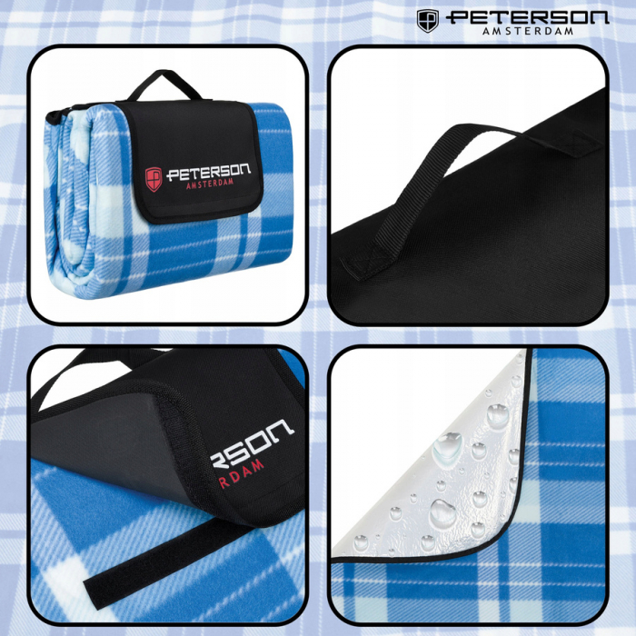Pătură de picnic din material textil cu izolație impermeabilă - Peterson PTR-PTN KOC1-8309 BLUE [4]