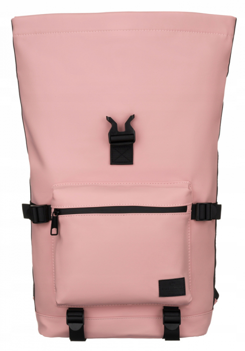 Rucsac sport roll-top de culoare roz, inchis cu catarama si fermoar - Peterson PTR-PTN NAIROBI-9169 PIN [5]