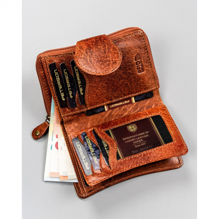 Portofel dama din piele naturala Peterson PTR-PTN WD1-VLCN-4468 CO [4]