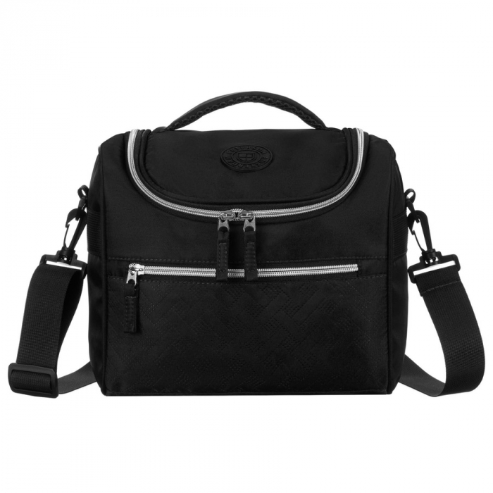 Geantă de călătorie neagră, practică, din material sintetic, cu curea asortată - Peterson PTR-PTN 24463-3940 BLACK [3]