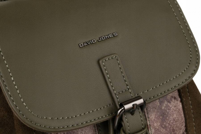 Rucsac de damă din piele ecologică cu clapă - David Jones PTR-6885-2 KHAKI [4]