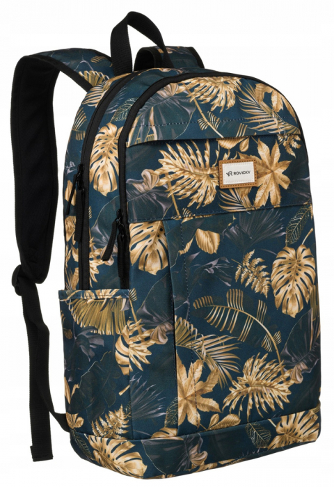Rucsac clasic de damă din poliester cu model de plante - Rovicky PTR-R-PST-9268 02 [1]