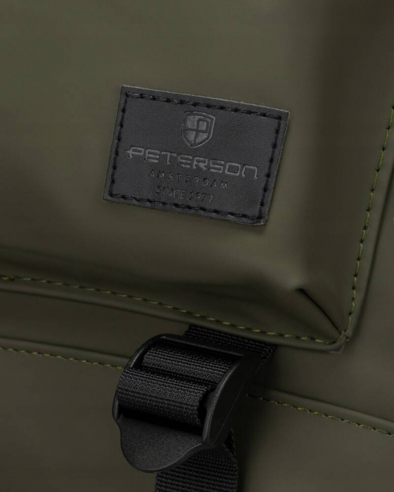 Rucsac sport spațios, impermeabil, verde, cu buzunar exterior - Peterson PTR-PTN NAIROBI-9138 OLI [10]