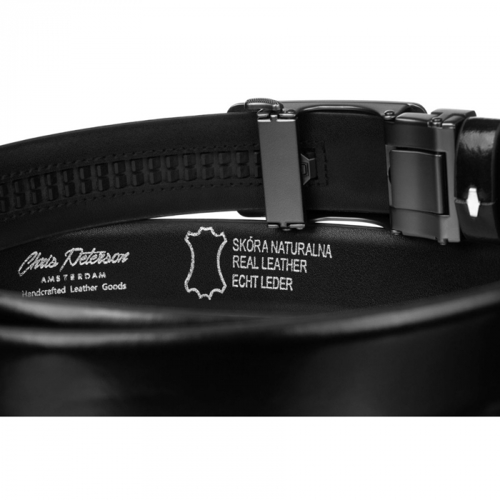 Curea din piele naturala pentru barbati Peterson PTR-PTN A011 BLACK [5]