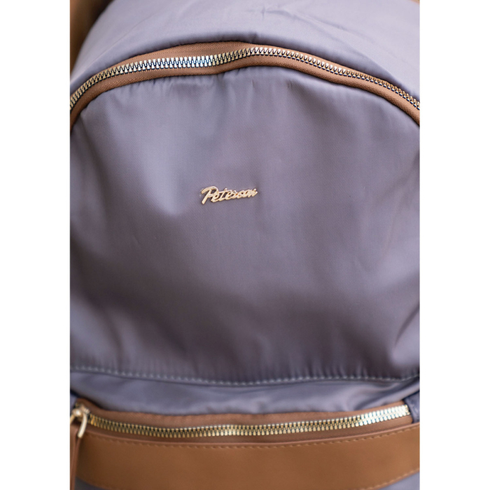 Rucsac gri, urban, pentru femei, din poliester, cu fermoare - Peterson PTR-PTN JN-11-0184 GRAY [11]