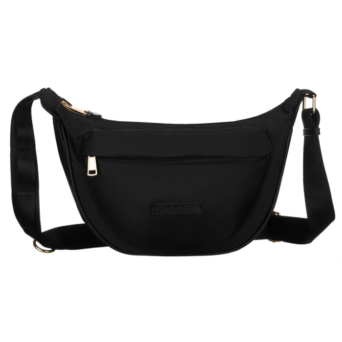 Geantă de damă neagră din nailon, suspendată pe o curea reglabilă - Peterson PTR-PTN JN-14-0290 BLACK [4]
