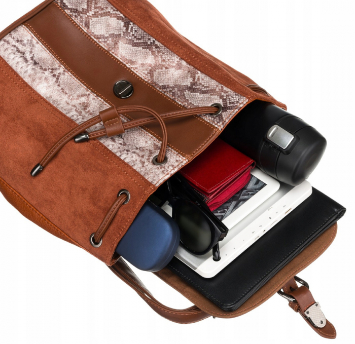 Rucsac de damă din piele ecologică cu clapă - David Jones PTR-6885-2 COG [8]