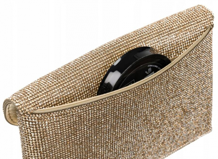 Geantă clutch de damă elegantă cu zirconi - Peterson PTR-PTN XS102-8726 GOLD [4]