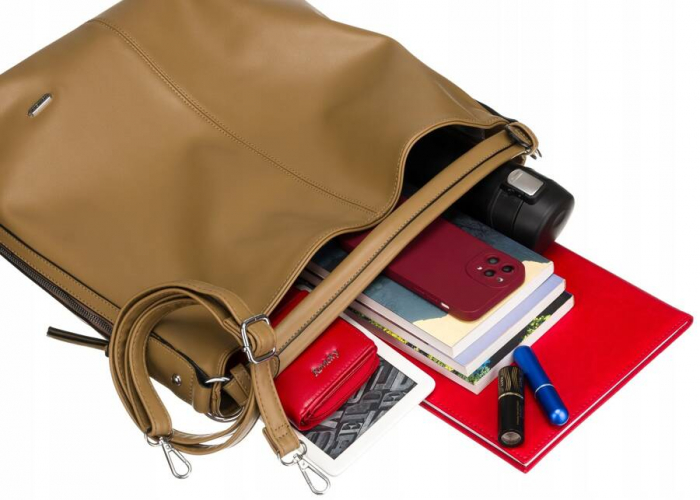 Geanta shopper de dama clasica din piele ecologica - Rovicky PTR-R-073-03-0461 BEI [8]