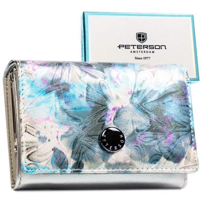 Portofel dama din piele naturala Peterson PTR-PTN PX30-1-NPK BLUE [1]