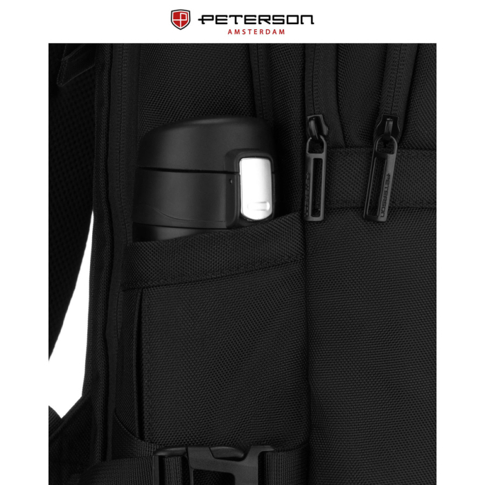 Rucsac de călătorie negru din poliester cu spațiu pentru laptop - Peterson PTR-PTN HY241-6867 BLACK [31]