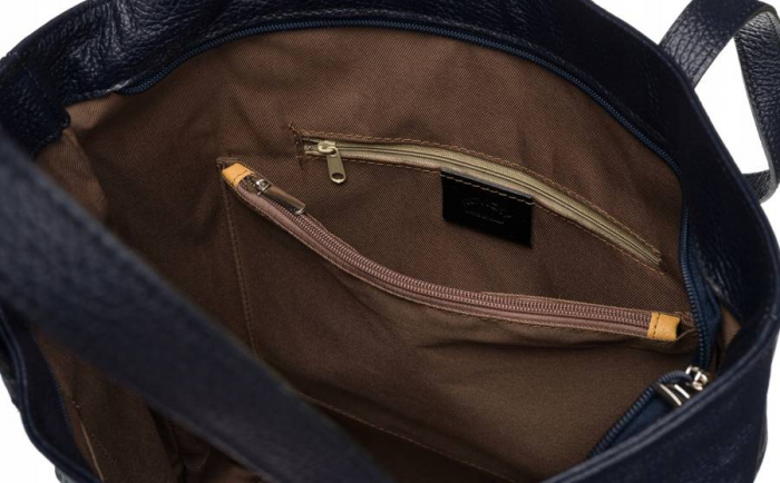 Geantă shopper mare de damă cu franjuri din piele naturala - Rovicky PTR-TWR-164 GRAN [4]