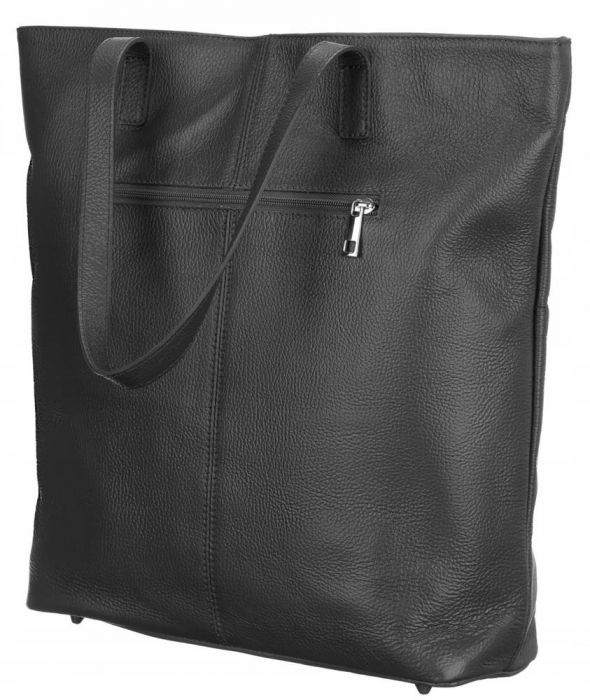 Geantă shopper mare de damă cu franjuri din piele naturala - Rovicky PTR-TWR-164 SZA [5]
