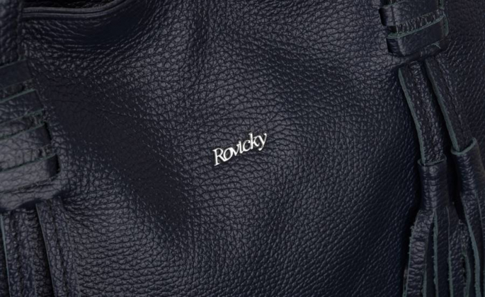 Geantă shopper mare de damă cu franjuri din piele naturala - Rovicky PTR-TWR-164 GRAN [9]