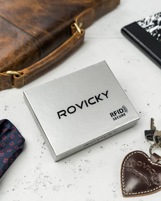 Portofel barbati din piele naturala Rovicky PTR-N62L-RVT [5]