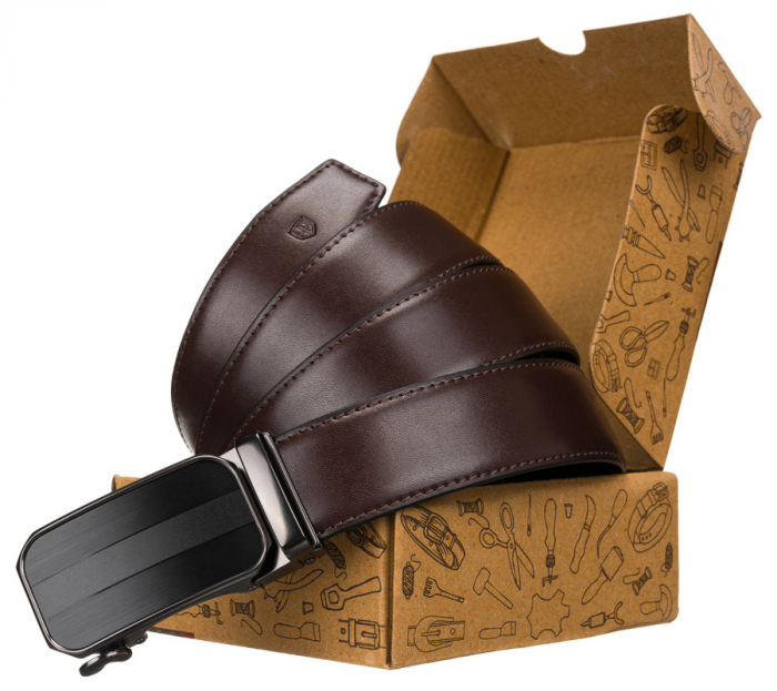 Curea barbati din piele naturala Peterson PTR-PTN AB35-125-03 BRO [2]