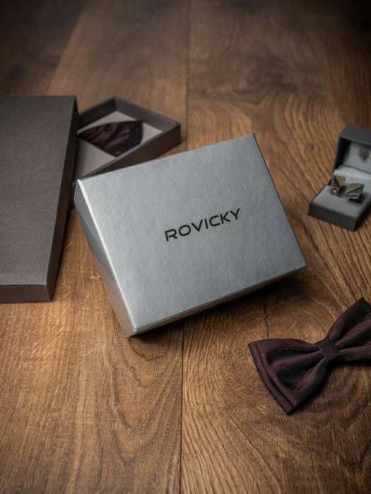 Elegancki pasek męski ze skóry naturalnej o wyrazistej fakturze — Rovicky [6]