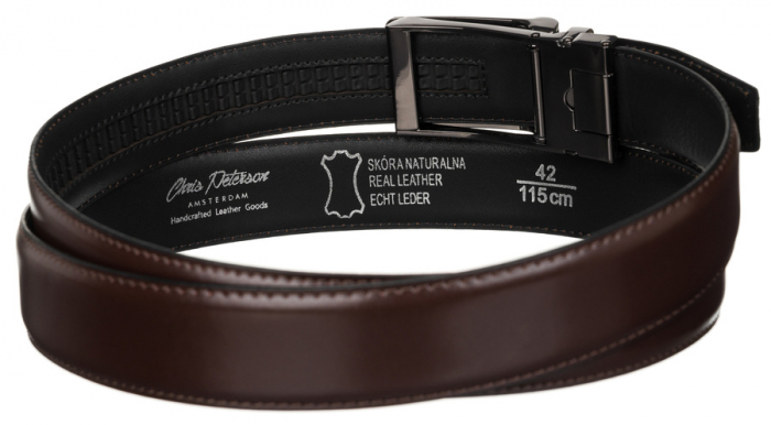 Curea barbati din piele naturala Peterson PTR-PTN AB35-125-01 BRO [4]