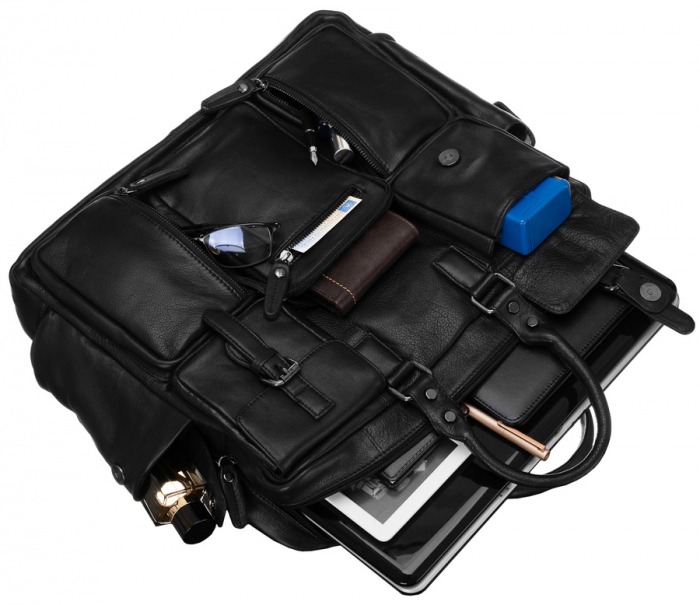Geanta barbateasca din piele naturala pentru laptop cu buzunare retro PTR-LAP-31703-NDM-NL [4]