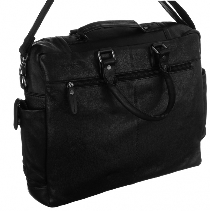 Geanta barbateasca din piele naturala pentru laptop cu buzunare retro PTR-LAP-31703-NDM-NL [3]