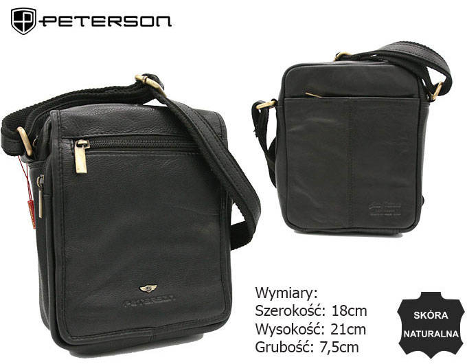 Geanta barbati de umar din piele naturala Peterson PTR-PTN-IG-8-NDM-2739 BL [11]