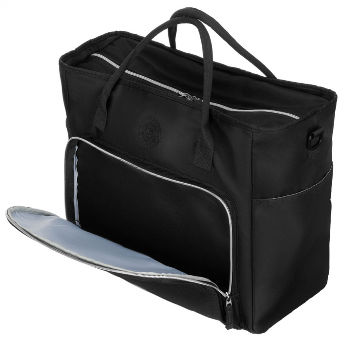 Geantă de călătorie neagră, practică, din poliester, cu suport pentru valiză - Peterson PTR-PTN 24462-3902 BLACK [7]