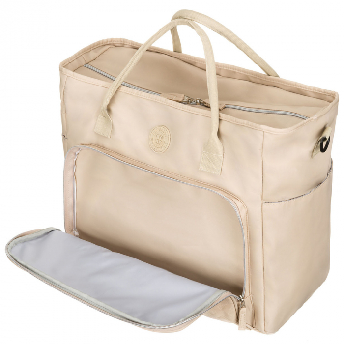 Geantă de călătorie practică din poliester bej cu suport pentru valiză - Peterson PTR-PTN 24462-3919 BEIGE [8]