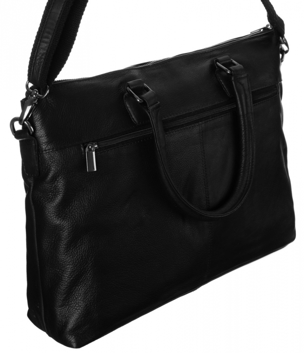 Geanta de laptop dreptunghiulara din piele naturala cu curea reglabila PTR-LAP-15601-NDM-NL [3]
