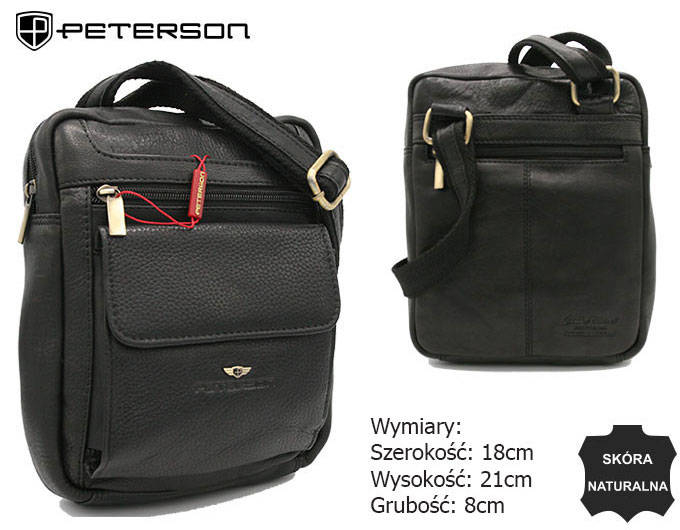 Geanta de umar pentru barbati din piele naturala Peterson PTR-PTN-PR-99-NDM-2722 B [10]