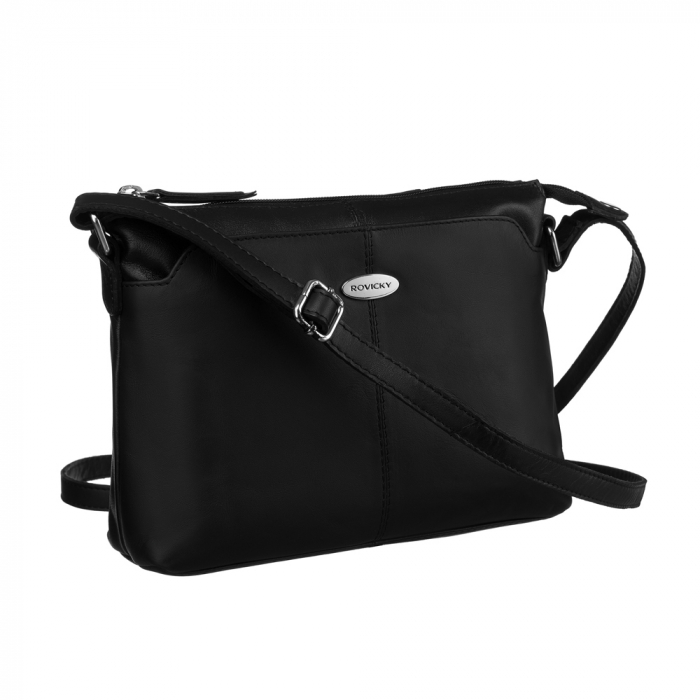 Geanta messenger de dama mica din piele naturala - Rovicky PTR-R-305-22-NS-0775 BL [1]
