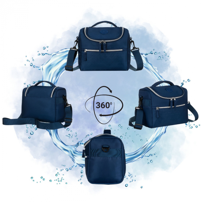Geantă pentru cosmetice de călătorie din material sintetic bleumarin - Peterson PTR-PTN 24463-3971 NAVY [2]