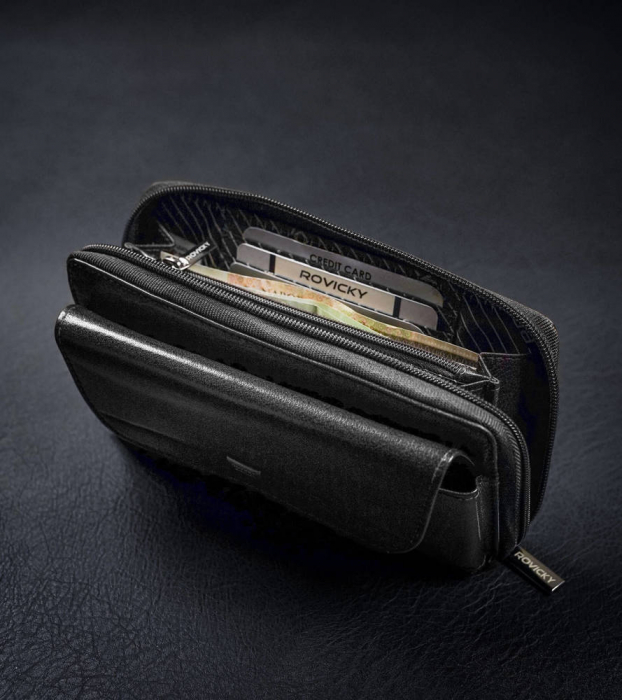 Husă de curea din piele cu file de card - Rovicky PTR-CPR-043-BAR-6767 [9]