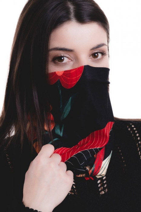 Esarfa dama cu imprimeu floral, Rovicky PTR-BBTJ-001 KOMIN 09 [2]